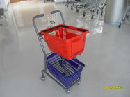 Pivot 4 chariot à achats de supermarché de 3 de pouce roulettes de PVC utilisé dans le petit magasin