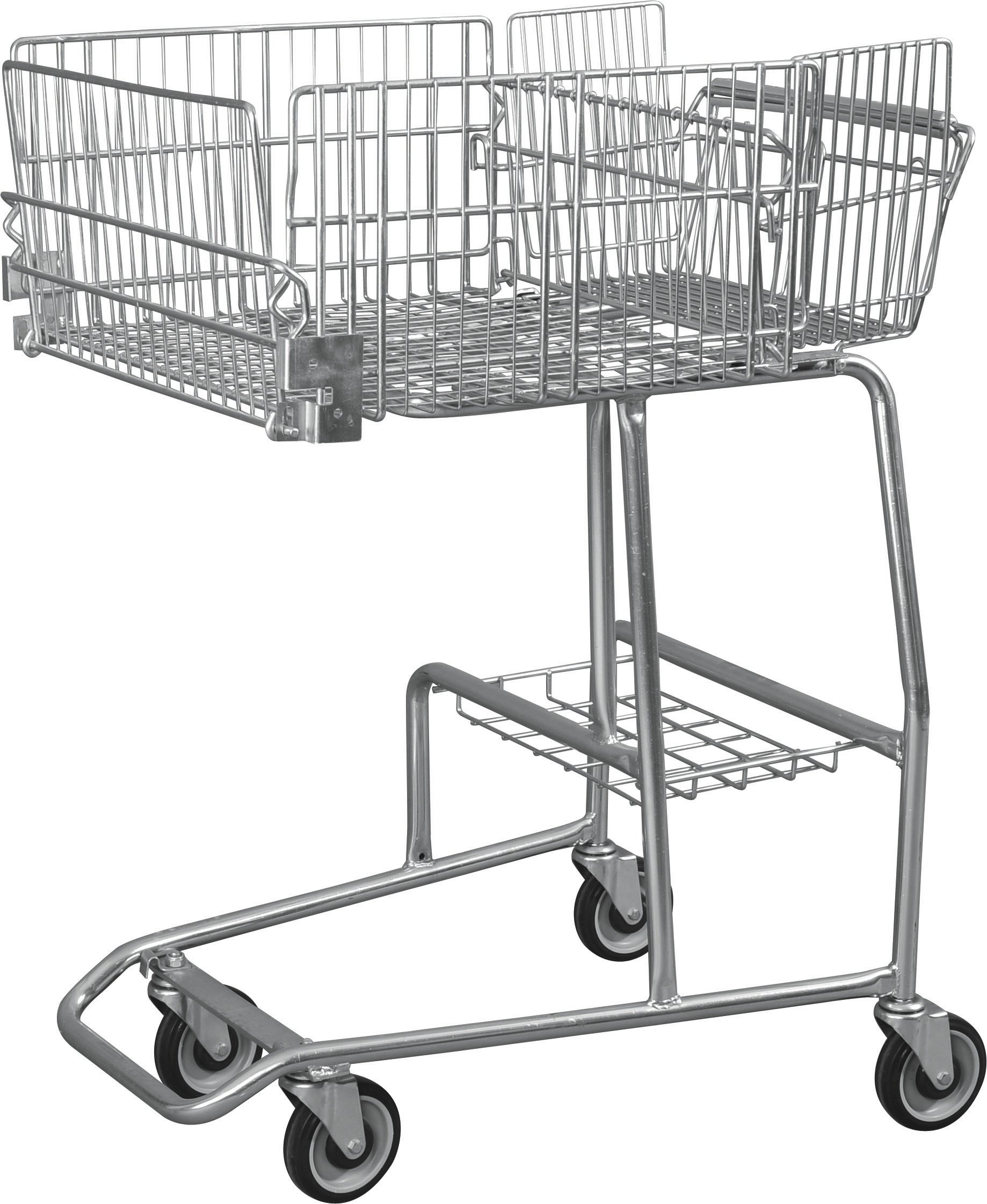 Low Carbon Steel Wire Basket Disabled Shopping Trolley For Old / Disability Persons