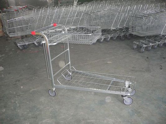 Chine Chariot à entrepôt de cargaison de supermarché avec le panier pliable et le logo adapté aux besoins du client usine