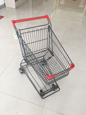 Chine Barre rouge basse de poignée de caddie de supermarché de chariot à achats de fil de la grille 45L usine