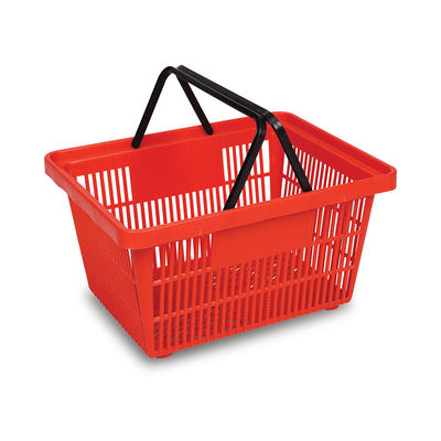 acheter Panier en plastique bleu rouge de achat d'épicerie de panier en plastique de supermarché de la CE 25L online manufacture