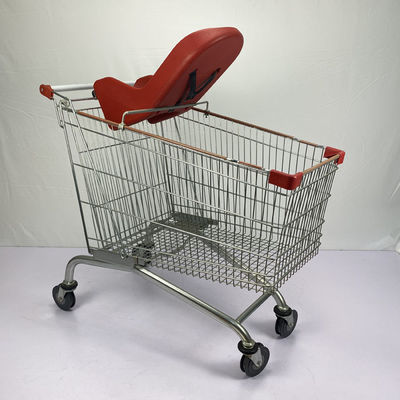 acheter chariot européen à achats en métal de style du supermarché 240L avec le chariot et le salon Seat de grand stockage de capacité de bébé online manufacture