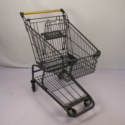 acheter Caddie de magasin à succursales multiples de vente au détail de chariot à achats de supermarché du gris 60L avec des roues de TPR online manufacture