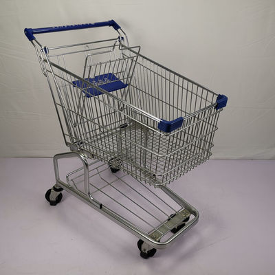 acheter chariot à achats d'entrepôt de revêtement de poudre de chariot en métal de supermarché de la taille normale 125L online manufacture
