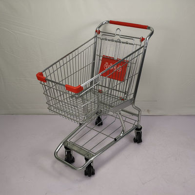 acheter Petit caddie d'épicerie de chariot à achats en métal 60L avec des roues d'unité centrale online manufacture