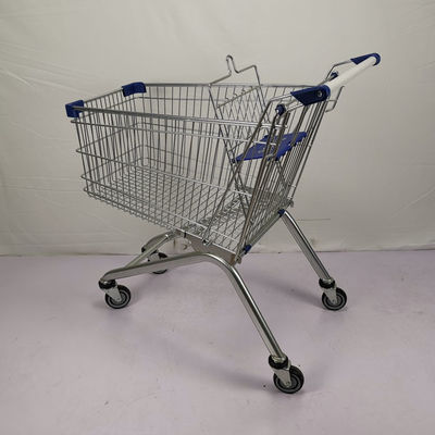 acheter caddie de supermarché de chariot à achats en métal de revêtement de poudre du zinc 125L online manufacture