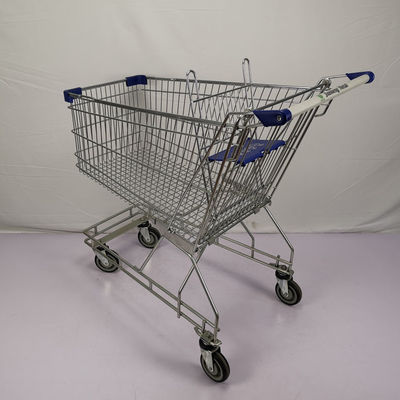 acheter Le chariot régulier à achats du supermarché 125L zinguent le CE de chariot à achats de 4 roues online manufacture