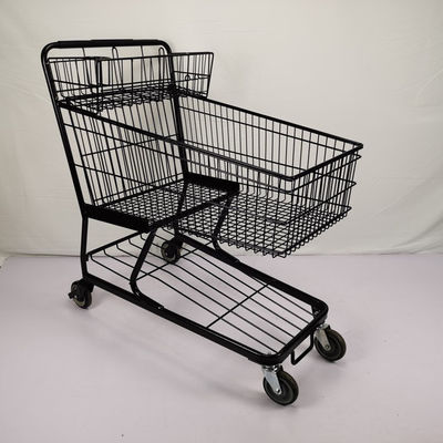 acheter Grand chariot adapté aux besoins du client à achats de supermarché du panier 100L avec le petit panier de poignée online manufacture
