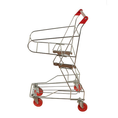 acheter Revêtement de poudre de chariot à panier à provisions de roues de la poussée 4 de main de zinc avec imprimer le logo online manufacture