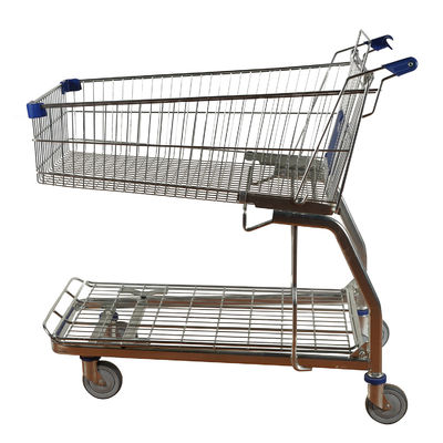 acheter Longue charette à bras de magasin de Mesh Cage Supermarket Large Grocery de fil en métal avec la vente en gros de châssis online manufacture