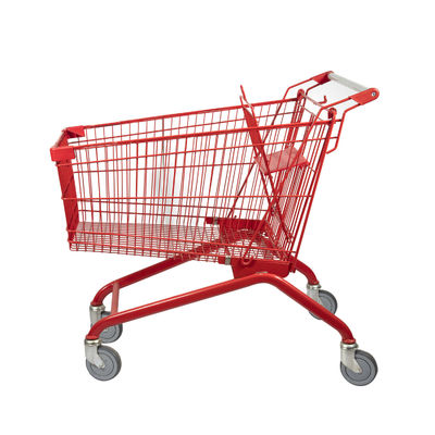 acheter Vente en gros européenne rouge de grande capacité de chariot à supermarché de caddie du style 180L online manufacture