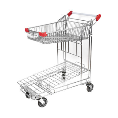acheter Supermarché résistant Tally Trolley de chariot à entrepôt de double couche de zinc online manufacture