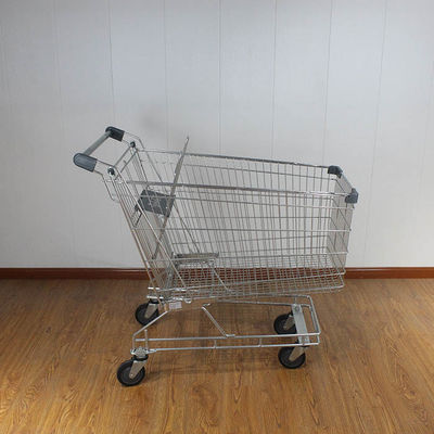 acheter 215L de style australien, à usage général, assortiment de supermarchés, chariot de shopping, roues en PU en plastique gris online manufacture