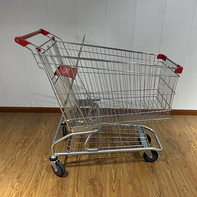 acheter 180L Trolleys de supermarché de magasin général Trolleys de supermarché de style américain Trolleys de magasinage avec roues de 5 pouces online manufacture