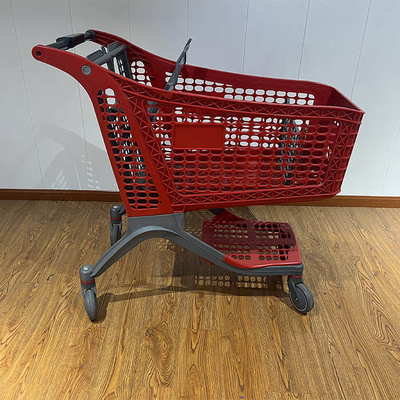 acheter 130L Chine tout en plastique Pousse de chariot de shopping en plastique online manufacture