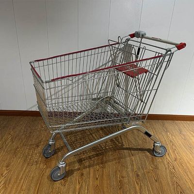 acheter 240L European Style Shopping Trolley with CE Certification Metal Supermarket Carts fabrication en ligne
