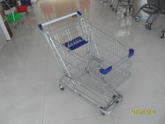 Chariot galvanisé à achats du supermarché 80L avec des pièces de magasin inférieur et de plastique