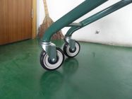 Heavy Duty PU Swivel Flat Small Castor Wheels For Supermarket Trolley 100mm