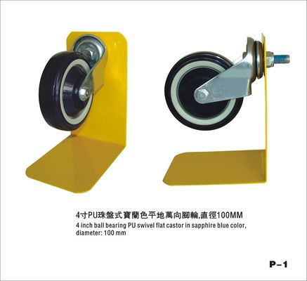Chine Roues plates de roulette de pivot résistant d&#039;unité centrale petites pour le chariot 100mm à supermarché usine