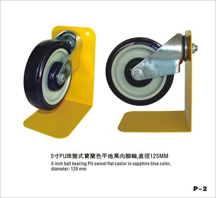 Chine Roues de roulette de chariot à 5 pouces pour la chaise de bureau avec l&#039;électrodéposition de zinc de la fourchette de roulette usine